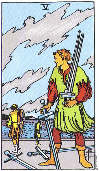 5 Kiếm — Rider-Waite